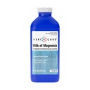 GeriCare Milk of Magnesia, Magnezu Hydroxide 1200mg < 124; Fast Overnight Continues Relief < 124; Cramp- Free Saline Laxative & Stool Softener < 124; Antacid for Heartburn & Infersions < 124; Original Flavor < 124; 16 Fl Oz