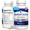 HealthyGutSupport + - Gut Health and Immunity Support with Prebiotics, Probiotics and Digestive Enzymes for Trawienie i Wchłanianie - 60 Doctor- Spreparowane kapsułki do jamy ustnej
