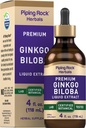 Piping Rock Ginkgo Biloba Suplementy 124; 4 fl oz 124; Premium Liquid Herbal Extract 124; Certyfikowany Botaniczny 124; Nie GMO, Gluten Free