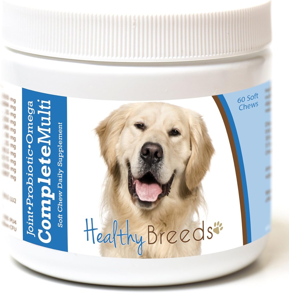 Zdrowe hodowle Golden Retriever Wszystko w jednym Multivitamin miękkie Chew 60 Hrabia