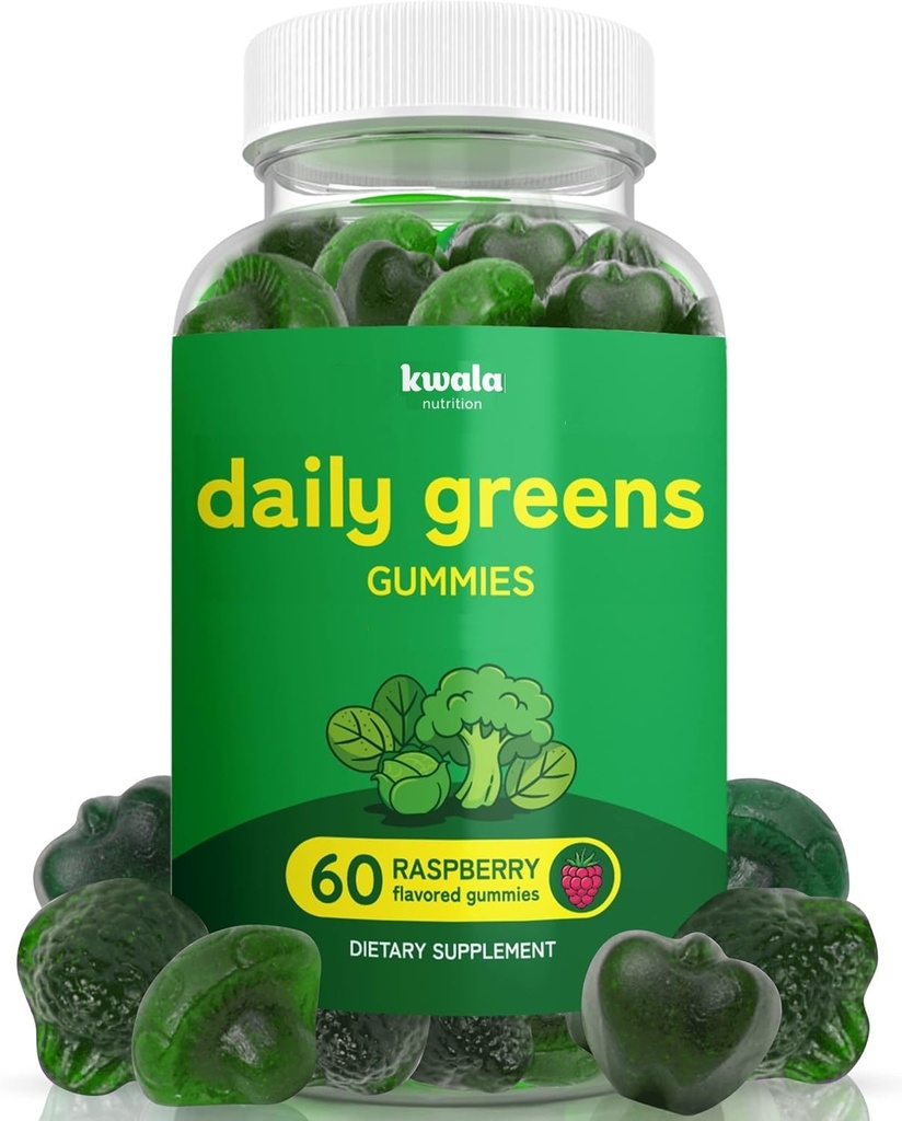 Codzienne Super Gummies Zielonych do boost energii 124; z Moringa, Spirulina, Chlorella, Warzywa i więcej 124; Zawiera 8 Mieszanki 124; dla kobiet i mężczyzn 124; Wegan, nieGMO Suplement do 124; 60