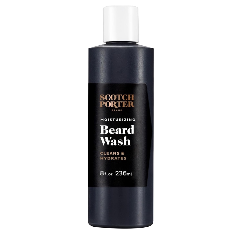 Scotch Porter Moisturizing Beard Wash - Cleanse, Odśwież, Hydrate & Soften grube, Suche włosy twarzy podczas ochrony skóry Fuller / Healthierlooking Beard - Original Scent, 8 oz. Butelka