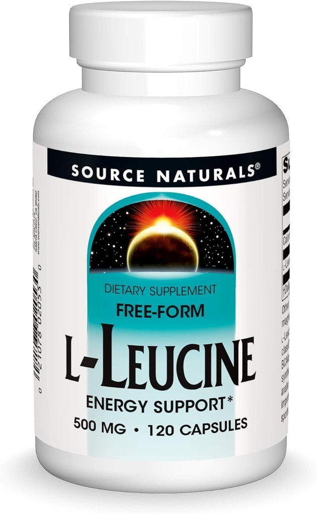 Źródło Naturals L- Leucine, 500mg, 120 kapsułek