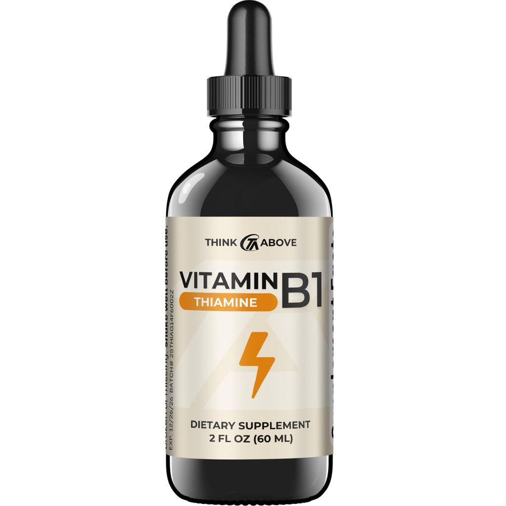 Witamina B1 Monoazotan tiaminy - suplement do kropli w płynie (2 FL OZ)