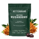 Betterbrand BetterMushrooms Gummies Nootropowe - Pomaga lepiej Gut Health, Funkcje poznawcze, Jasność mentalna z 10 Funkcjonalnych Mushrooms - 60 Gummies - Malina Flavor - Opakowanie 1