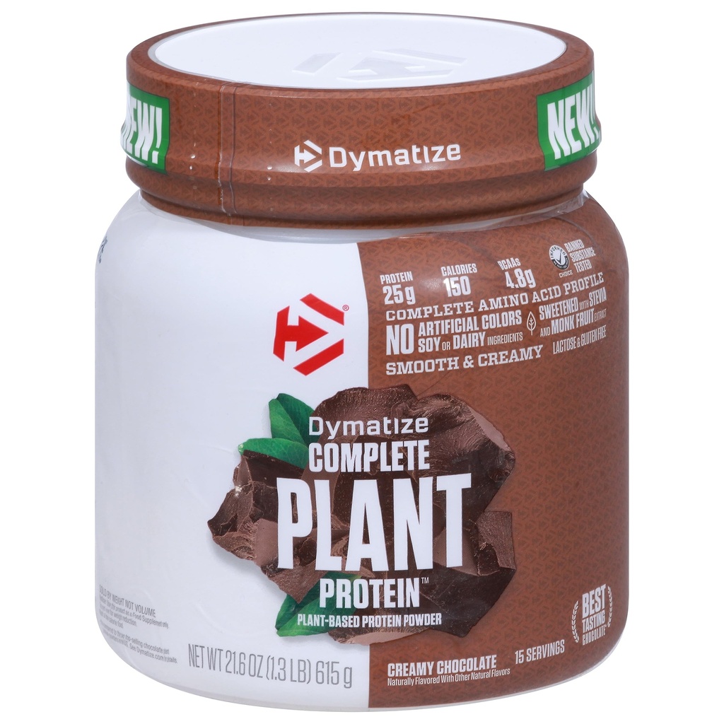 Dimatize Vegan Plant Protein, Creamy Chocolate, 25g Protein, 4,8g BCAA, Kompletny profil aminokwasów, 15 Służenia