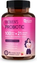 NATURE DOCELOWE Probiotyki dla Kobiet Digestive Health z 100 Miliard CFU, Kobiet Probiotyk dla Gut Health & Immune Support, Opieka skóry, Żurawiny i D- mannoza, 90 Tabletki do żucia (45 Day Supply)