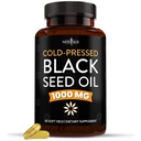Nowy wiek Olej z nasion czarny kapsułki - Premium Cold- Pressed Nigella Sativa Producing Pure Black Cmin Seed Oil - Non-GMO & Vegetarian (60 Softgels)