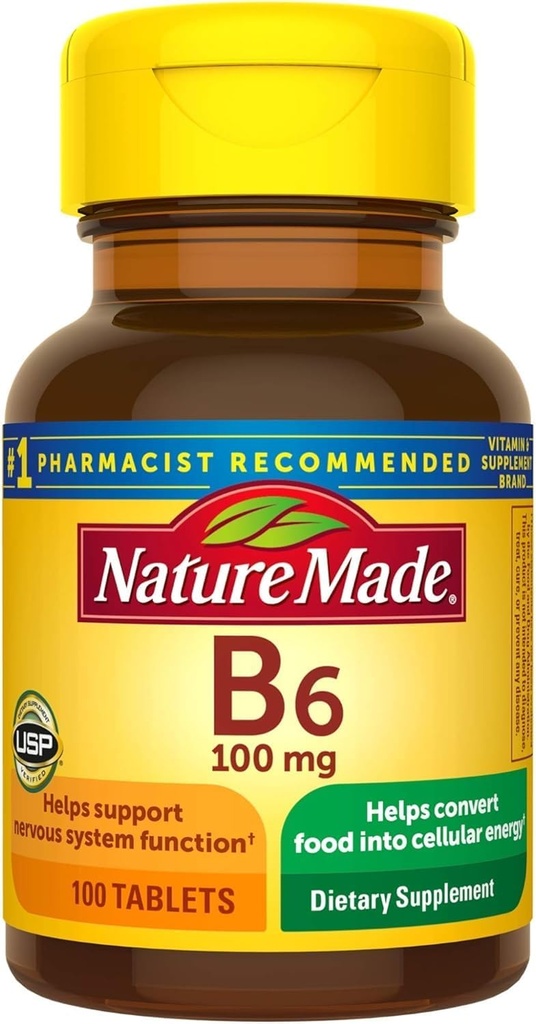 Rodzaj Made Witamina B- 6 100 mg Tabletki 100 ea (Opakowanie po 4)