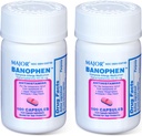 MAJOR Banohpen - Kompletny lek uczuleniowy - Difenhydramina HCI 50 mg - Antyhistamina - 100 kapsułek (2 opakowania)
