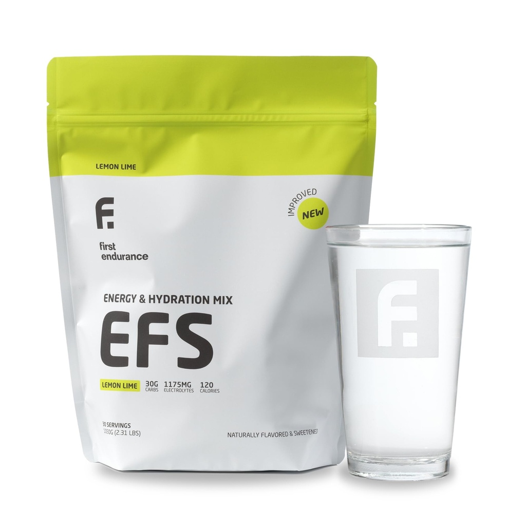 EFS Hydration & Endurance Drink Mix - Premium węglowodany dla energii i wydajności, elektrolity dla szybkiego nawadniania i biegania, jazda na rowerze i Triathlon Nutrition Division 124; Izotonic Energy Fuel Division 124; Lemon- Lime