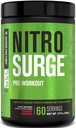 Jacked Factory NITROSURGE PreWorkout Supplement - Endless Energy, Instant Siła Zyski, Clear Focus, Intensywne pompy - NO Booster & Potężny Prettenment Energy Powder - 60 Służenia, Cherry Limeade