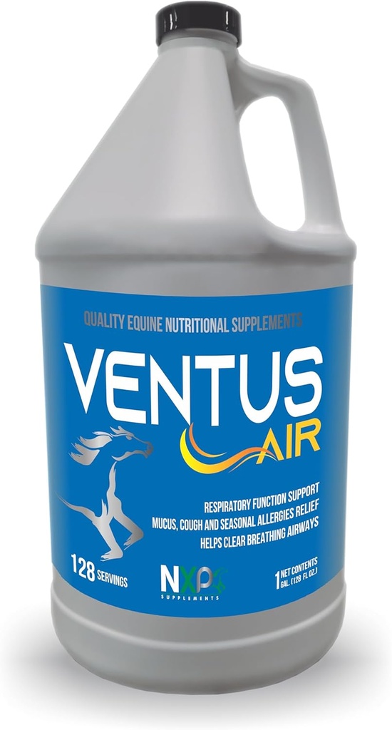 Ventus Air - Support Breating Mucus Cough Alergies Supplement for Horses by NXP Supplements - 1 Gallon (128 oz)