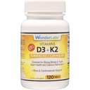 Wonder Laboratories Witamina D 5000 j.m., Witamina D3 + K2 Wsparcie zdrowego systemu immunologicznego, Zasadnicze dla silnych kości, Heart Health, i dystrybucji wapnia, 120 Tabletki