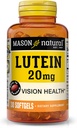 MASON Natural Lutein 20 mg z witaminą E - Zdrowe widzenie i funkcje oczu, Wspomaga zdrowie oczu, 30 Softgels