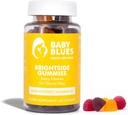 Baby Blues Brightside Witamina D3 Gumiaki - Wysoka potencja immunologiczna, nastrojów i wsparcia kości - Peach Mango truskawka - Pomnażany Vegan Suplement dla mamy - Non-GMO, Żelatyna - wolne