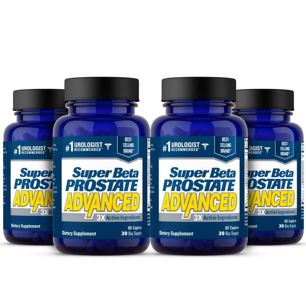 SUPER BETA PROSTAT Zaawansowane - Promowanie snu, Wsparcie Bladder Empting. Prostate Supplement for Men 's Health with Beta Sitosterol, not Saw Palmetto. (240 kapsułek, 4 opakowania)