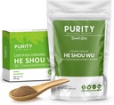 Certified Organic He Shou Wu - Duży 5oz Bag 30: 1 Koncentrated Fo- ti - Organic Foti Extract- Fo ti He Shou Wu Organic- Plus Free Bamboo Spoon