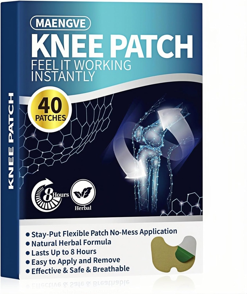 Odporność na ból kolanowy Łata 40 Count- for Knee, Neck, Shoulder, Back and Bone- on- Bone Hot Patch, 8 Hours of Long- Lasting Joint Pain Relief