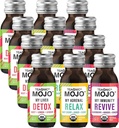 TEAONIC Wellness Shots - Variety Pack: Relax, Revive, Detox Shots, USDA- Certified Organic Wellness Shots, 12 Pack, 2 Fl. Oz Każdy