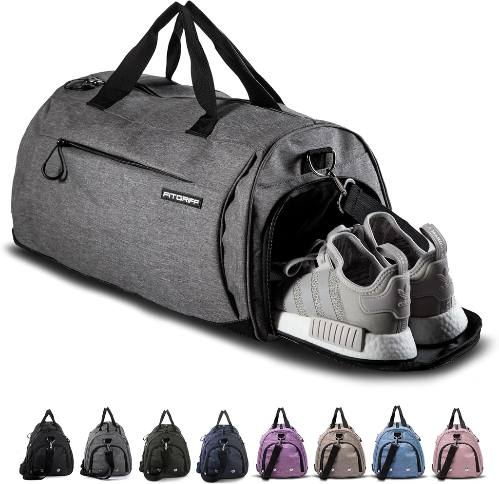 Fitgriff ® torba gimnastyczna dla mężczyzn i kobiet z obuwiem i mokrym obuwiem - torba na podróże, sporty, fitness i trening