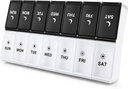 2 razy dziennie, XL Weekly Pill Box 2 na dzień, AM PM Pill Case, Day Night Pill Container 7 dzień, Witamina Case Dwa razy dziennie