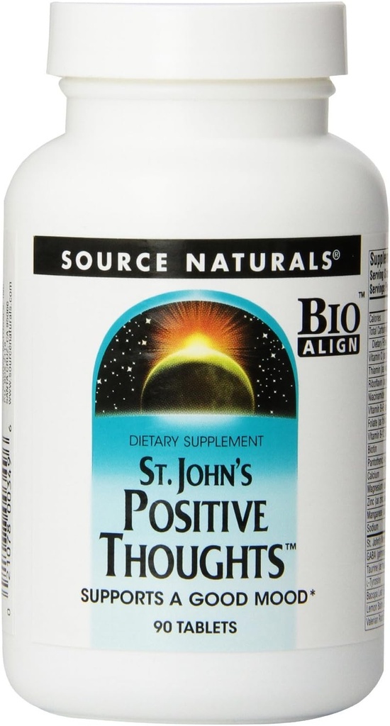 Źródło Naturals St. John 's Pozytywne Myśli Suplement ziołowy - 90 Tabletki (Opakowanie po 2)