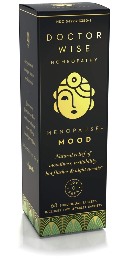 Hyland 's Doctor Wise Mood Gentle Natural Relief of Moodiness Iritability Hot Flashs and Night Sweats Quick Disolding Tablets, 68 Count