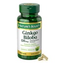 Nature 's Bounty Ginkgo Biloba kapsułki 120mg, Suplement Wspomagania Pamięci, Wspomaga funkcje mózgu i psychicznej alertywności, 100 Kapsułki