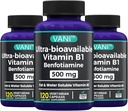 2 w 1 Wzbogacona formuła: Witamina B1 z benfotiaminą 500 mg, Fat Solvent Supplement of Witamina B-1, 500 mg - 120 kapsułki (3)