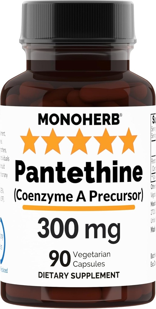 MONOHERB Pantetyna 300 mg na kapsułkę - 90 Kapsułek wegetariańskich