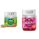 OLLY Fiber Gummy Pierścienie, 5g Prebiotyczne Fiber, FOS (Fruktooligosacharydy), Pomocnicze i niezaprzeczalne Gummy Piękno, do włosów, Skóra, Nails, Biotin, Witamina C, Keratyna, Suplement do żucia