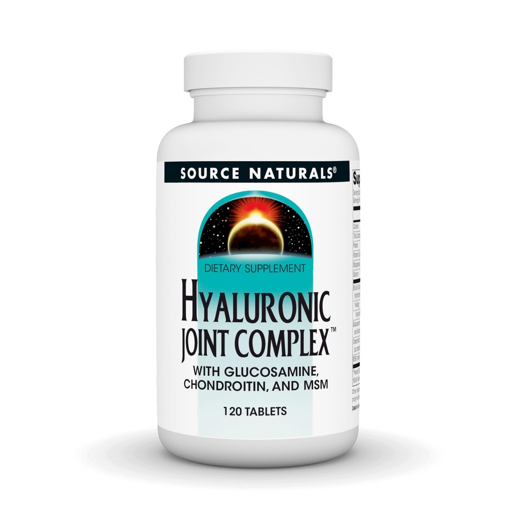 Źródło Naturals Hyaluronic Joint Complex with Glucozamine, Chondroitin & MSM Extra Siła - 120 tabletek