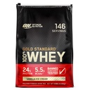 Optimum Nutrition Gold Standard 100% Proszek białkowy serwatki, Lody waniliowe, 10 funtów (Opakowania maja Vary)
