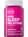 PINK Melatonina Gumiaki 10mg 124mg; Max Potency 124; Mieszany Flavor Berry 124; Wegan, Non-GMO & Gluten