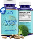 4- in-1 DIM Potent Complex 300mg - Estrogen Równowaga i Metabolizm, Energia i Menopauza Suplement wsparcia z bioperine (x4), Wapnia i ekstrakt brokułów - dla kobiet i mężczyzn 60 Służenie