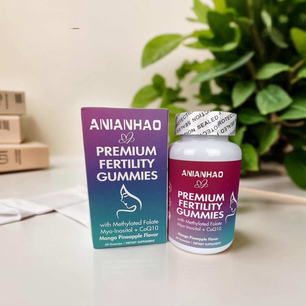 Premia Gummie płodności, Żeńskie Gummie Równowagi, dla Kobiet Zdrowie & Wellness, Prenatal Conception Supplements, z CoQ10, Folate i witaminy, Ovulation & Cykl menstrualny