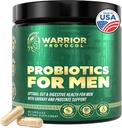 Probiotyki dla mężczyzn z prebiotykami - Mężczyzna Probiotyczny Suplement do Zdrowia Żywieniowego, Gut Health, Immune Health, Bloating and Prostate Care - Stałe Szczepy, Gluten & Soy Wolne 60 kapsułek.