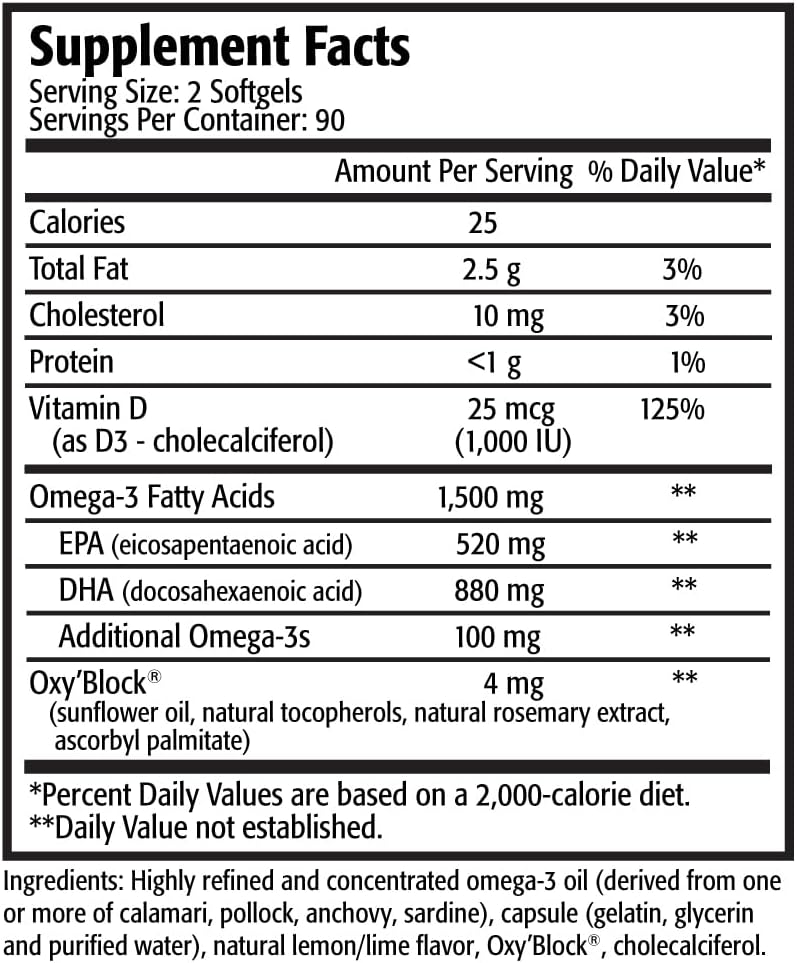 Res- Q 1250 + Omega- 3 & Witamina D3 Olej rybny kapsułki 3- Pack