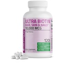 Bronson Ultra Biotin 10.000 Mcg uzupełnienie skóry i paznokci, Non-GMO, 120 Kapsułki wegetariańskie