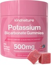 KINDUTURE Wysoka suplement potasu Gummies 500mg - do żucia dla dorosłych i dzieci - Czysty biwęglan potasu Suplement mineralny - Wegan, Bez glutenu, Nie GMO - 60 Gummies (30 Day Supply)