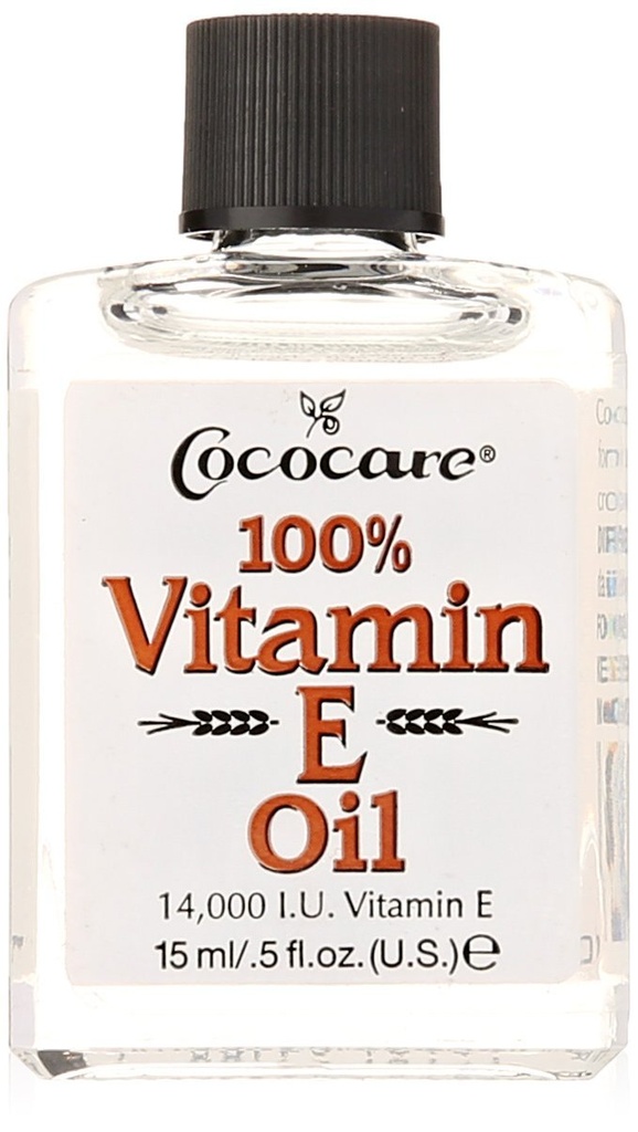 COCOCARE 100% Oil witaminy E, 14000 I.U., 0,5 Fl Oz - Nawilżacz skóry i przeciwutleniacz Ochrona
