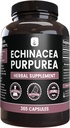 Echinacea Purpurea (365 kapsułki) Brak magnezu lub wypełniaczy ryżowych, zawsze czyste, sprawdzone laboratorium