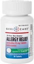 GeriCare Lorrigen 10mg Non- Drowsy 24- Godzinowa ulga alergii, Antihistamine alergy / Sinus Support Tablets for Runny Nose, Kichanie, Swędzenie, 30 Hrabia, 1 Pack.