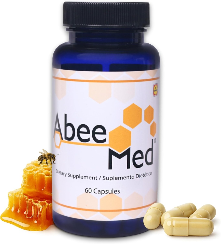AbeeMed Bee Venom Kapsułki - Natural Apitoxin Supplement w / Manuka Miód - Zapalenie i Mobilność Wsparcie, Joint & Muscle Discomfort - Spainy wsparcia, Siniaki i Szczeliny - 60 Hrabia (30 Służenie)