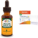 Herb Pharm Dzieci Mullein Oil czosnku i Boiron ColdCalm Baby Drops for Cold Symps Relief, 1 Fl Oz i 30 Count