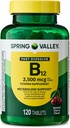Witamina B12 Rozpuścić tabletki Suplement diety, 2500 Mcg, Cherry, 120 Licznik i przenośny pojemnik na pióro (2 produkty)
