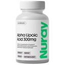 Nuray Alpha Lipoic Acid 300mg - Suplement przeciwutleniający do zdrowego starzenia się, Wspiera produkcję energii, Odpowiednia Funkcja Nerwy, Metabolizm - 60 Kapsułki wegetariańskie, Suplement diety bezglutenowy