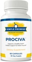 Prosta obietnica Prociva - Arjuna Bark Extract Heart Supplement Health z kwasem foliowym, Witaminą D & Magnezem - Herbal Blood Pressure Support & Healthy Heart Maintenance for Men & Women - 60 kapsułki