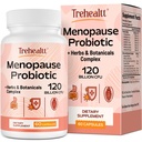 Suplementy menopauzy dla kobiet, 120 Miliard CFU Probiotic, 13- in-1 Herbs & Botanicals Complex, dla hormon menopauzy, Gorące błyski, nocne poty, Mood Swings, zaburzenia snu, Wegan, 60 Kapsułki